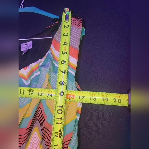 Worthington Women's Multicolor Polyester Scoop Neck Sleeveless Long Maxi Dress L - Picture 13 of 14